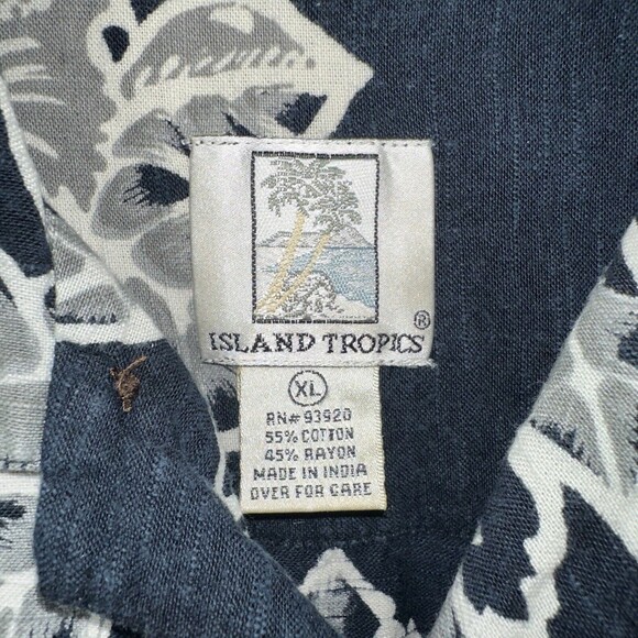 Island Tropics Casual Button Up Shirt‎ Men Size XL Aloha Hawaiian Tropical Beach - Picture 4 of 8